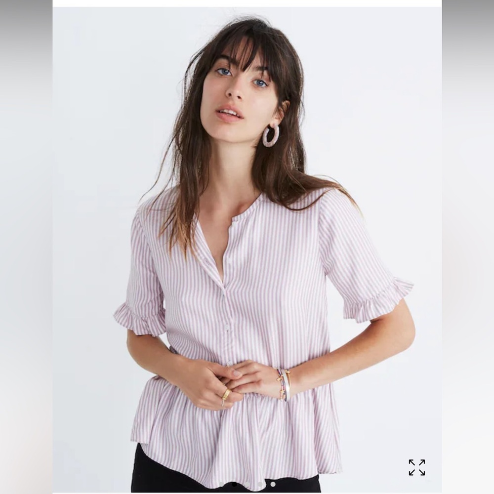 Madewell Studio Ruffle Hem Top